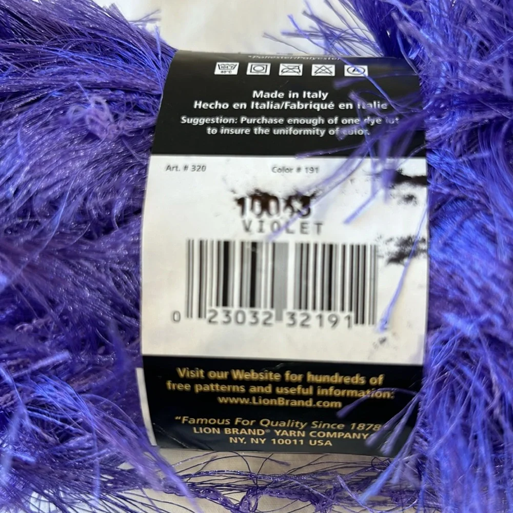 New Lion Brand Fun Fur and Fun Fur Prints Eyelash Yarn-5 Skeins